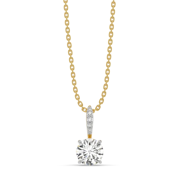 Aurelia Solitaire Diamond Pendant Necklace