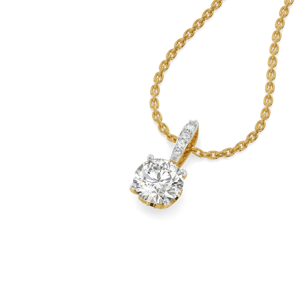 Aurelia Solitaire Diamond Pendant Necklace