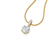 Aurelia Solitaire Diamond Pendant Necklace
