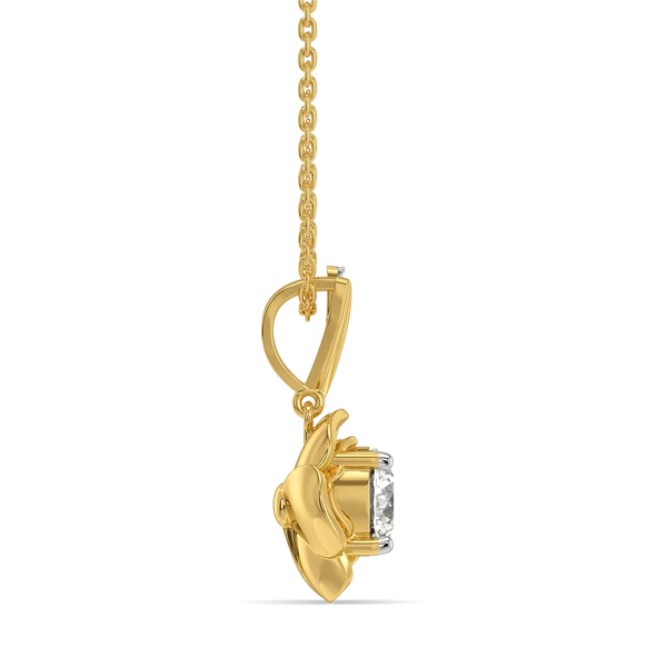 Aurelia Floral Bloom Diamond Pendant Necklace