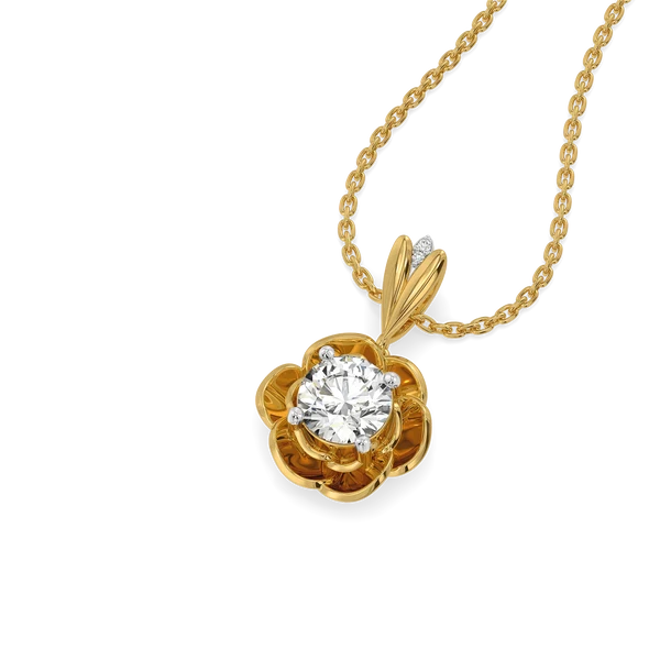 Aurelia Floral Bloom Diamond Pendant Necklace