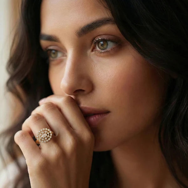 Aurelia Celeste Oval Diamond Ring
