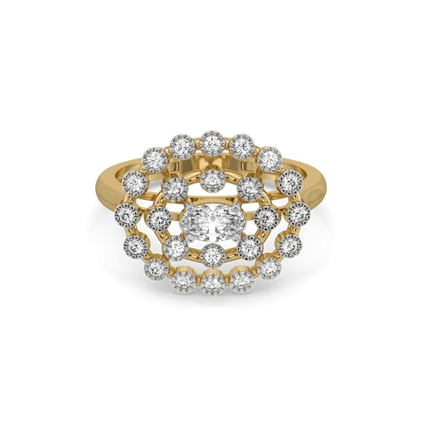 Aurelia Celeste Oval Diamond Ring