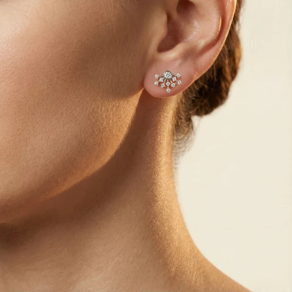 Celestial Spark Diamond Stud Earrings