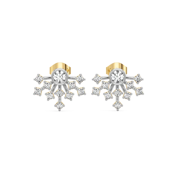 Celestial Spark Diamond Stud Earrings