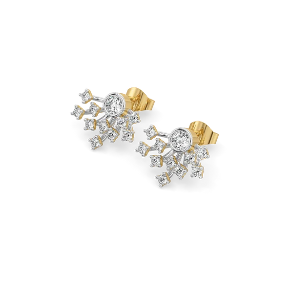 Celestial Spark Diamond Stud Earrings