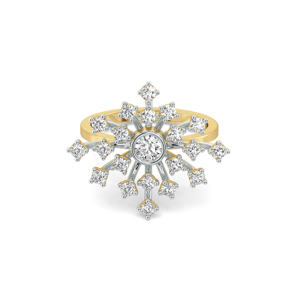 Celestial Snowflake Diamond Ring