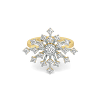 Celestial Snowflake Diamond Ring