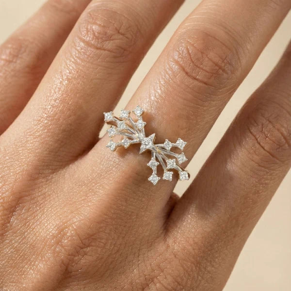 Celestial Starburst Diamond Ring