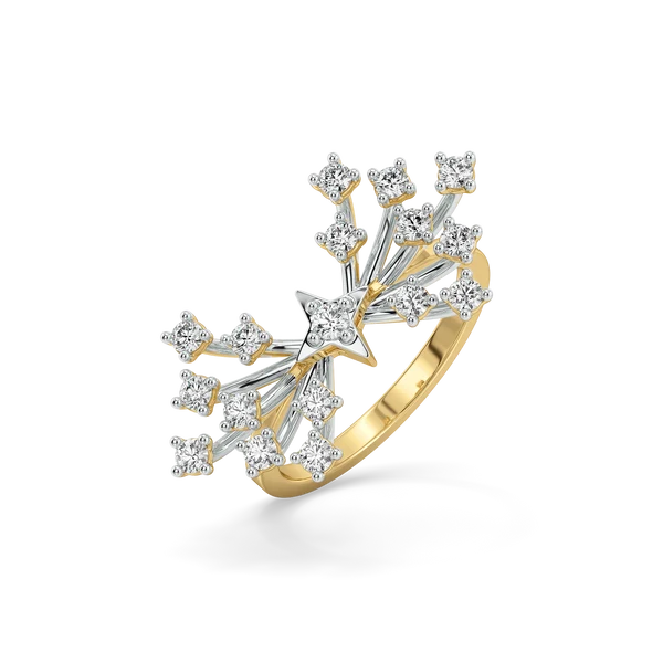 Celestial Starburst Diamond Ring