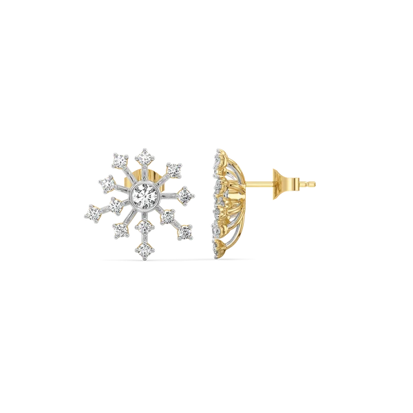 Celestial Snowflake Diamond Earrings