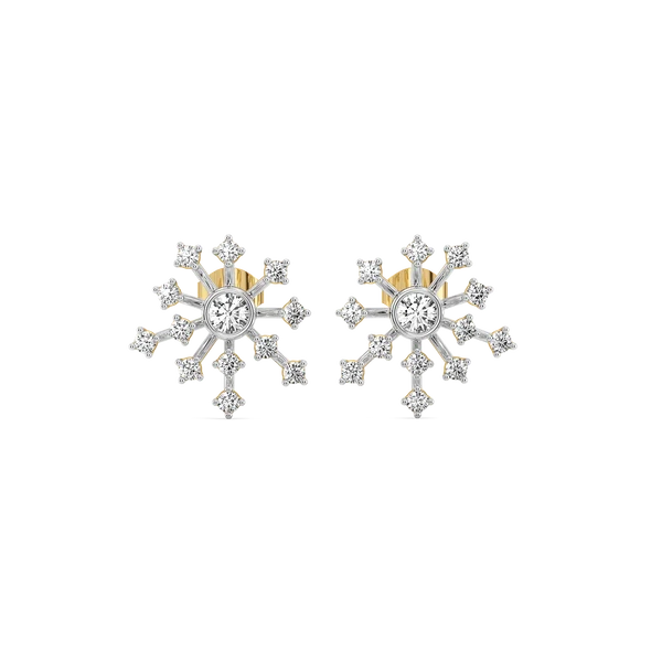 Celestial Snowflake Diamond Earrings