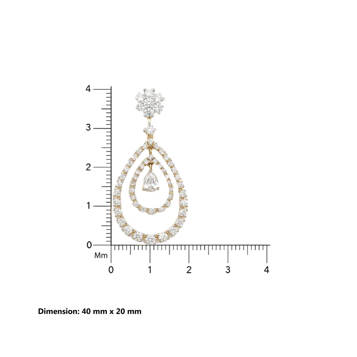 925 Sterling Silver Statement Teardrop Necklace | Gold Plated Women's Pendant