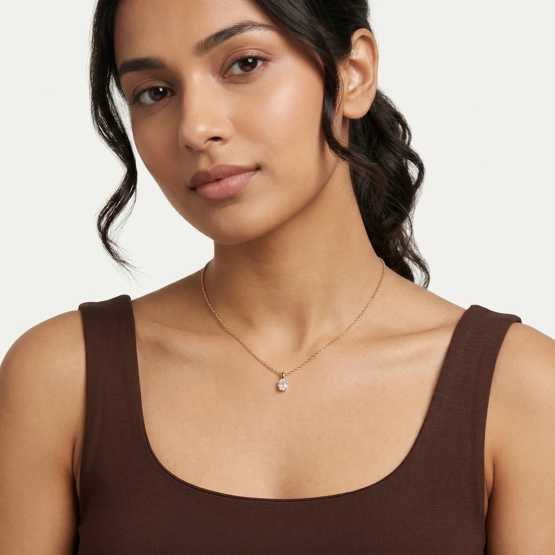 925 Sterling Silver Sparkling Oval Cut Pendant Necklace | Minimalist Jewelry for Women