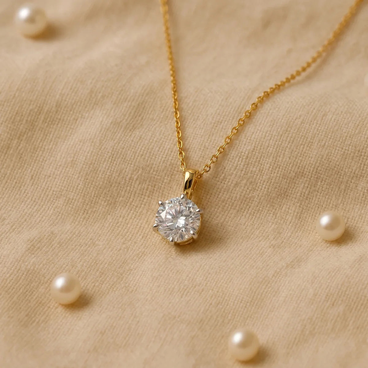 925 Sterling Silver Classic Round Solitaire Pendant Necklace | Brilliant Cut CZ | Minimalist Everyday Jewelry