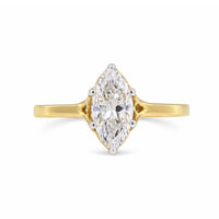 Classic Marquise Diamond Solitaire Ring – 925 Silver Promise Ring