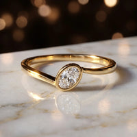 925 Sterling Silver Bezel Set Oval Cut Solitaire Ring – Minimalist Engagement & Promise Ring