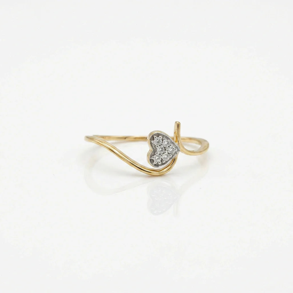 Romantic Heart Cluster Ring in 925 Sterling Silver