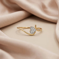 Romantic Heart Cluster Ring in 925 Sterling Silver