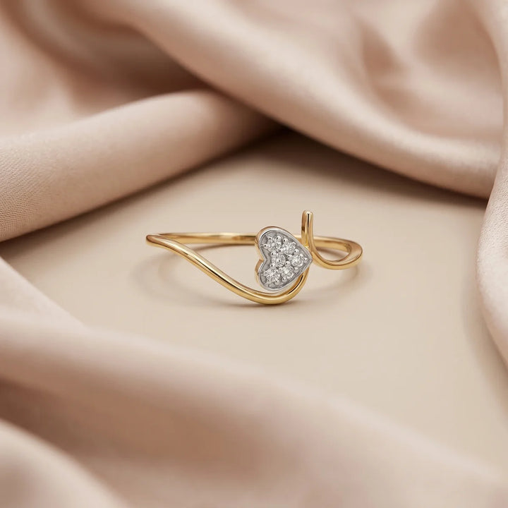 Romantic Heart Cluster Ring in 925 Sterling Silver