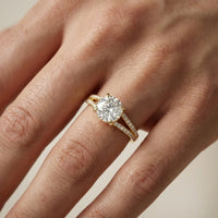 Eternal Embrace Solitaire Round Diamond Engagement & Wedding Ring