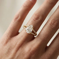 Eternal Embrace Solitaire Pear Diamond Engagement & Wedding Ring