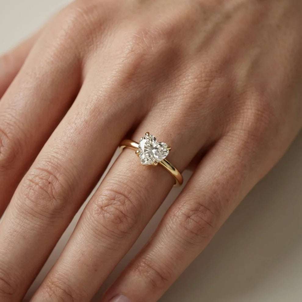 Heart Diamond Engagement & Weddind Ring