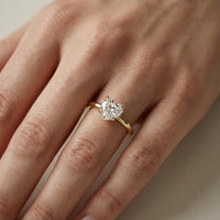 Heart Diamond Engagement & Weddind Ring
