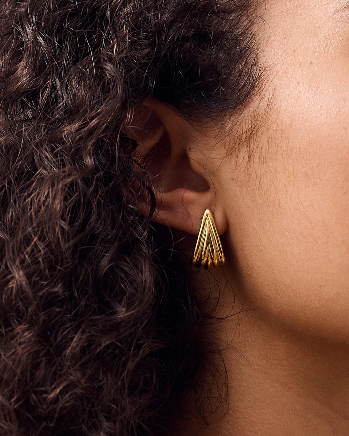 The Fleur Fan Stud Earrings