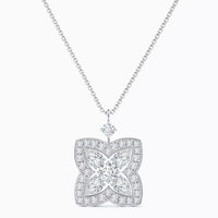 Celestial Clover Diamond Pendant Necklace
