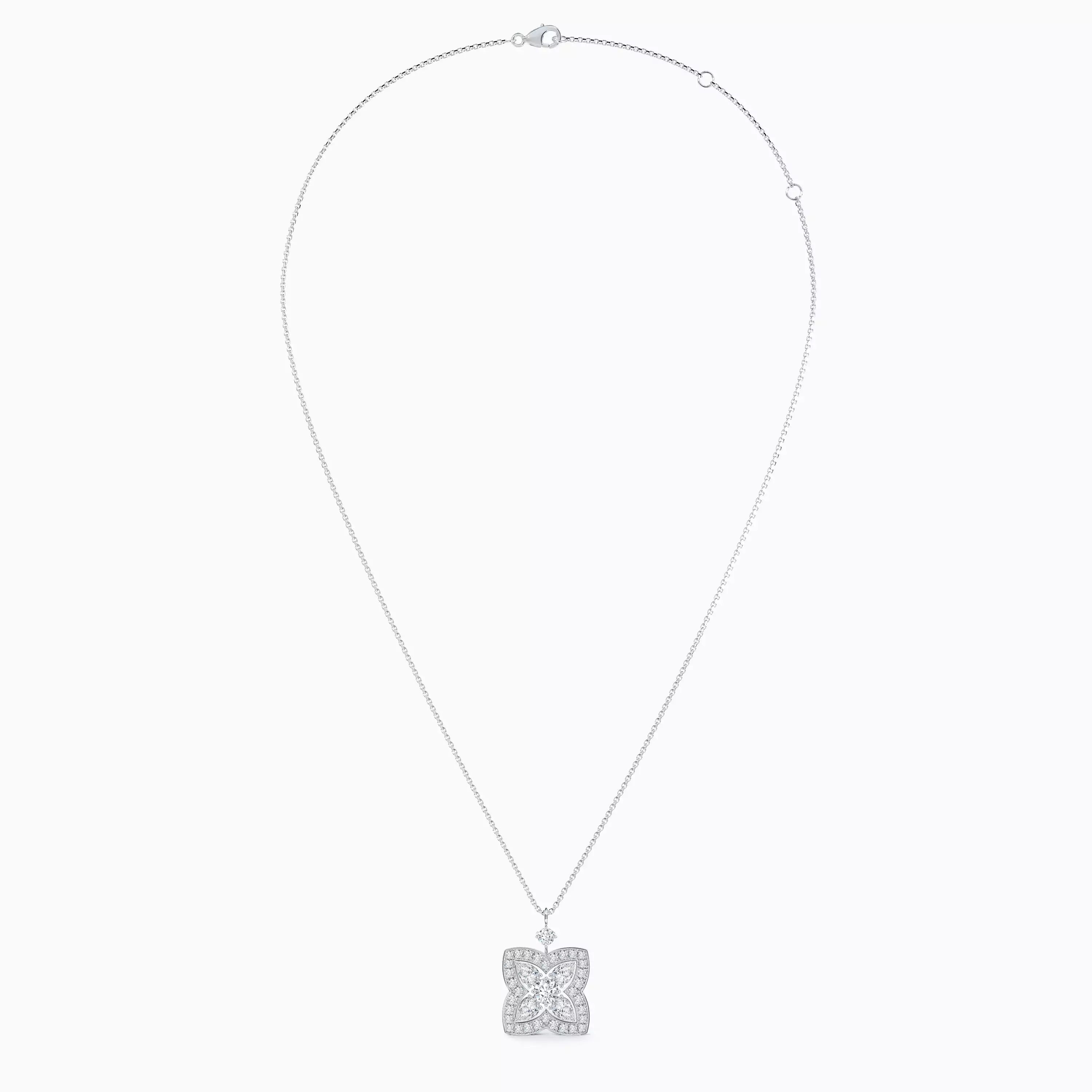 Celestial Clover Diamond Pendant Necklace