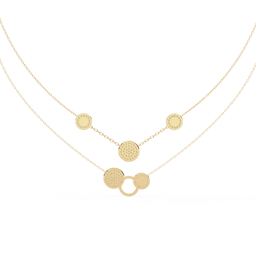 Celestia Double-Layer Crystal Circle Necklace