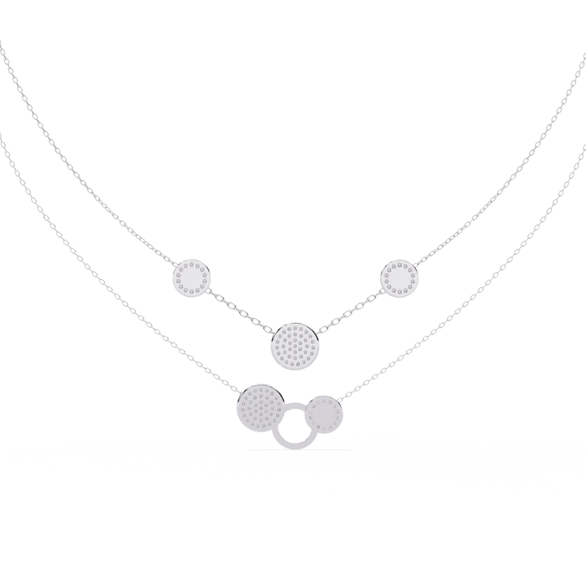 Celestia Double-Layer Crystal Circle Necklace