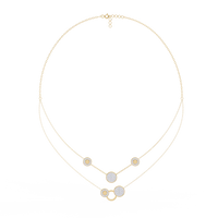 Celestia Double-Layer Crystal Circle Necklace
