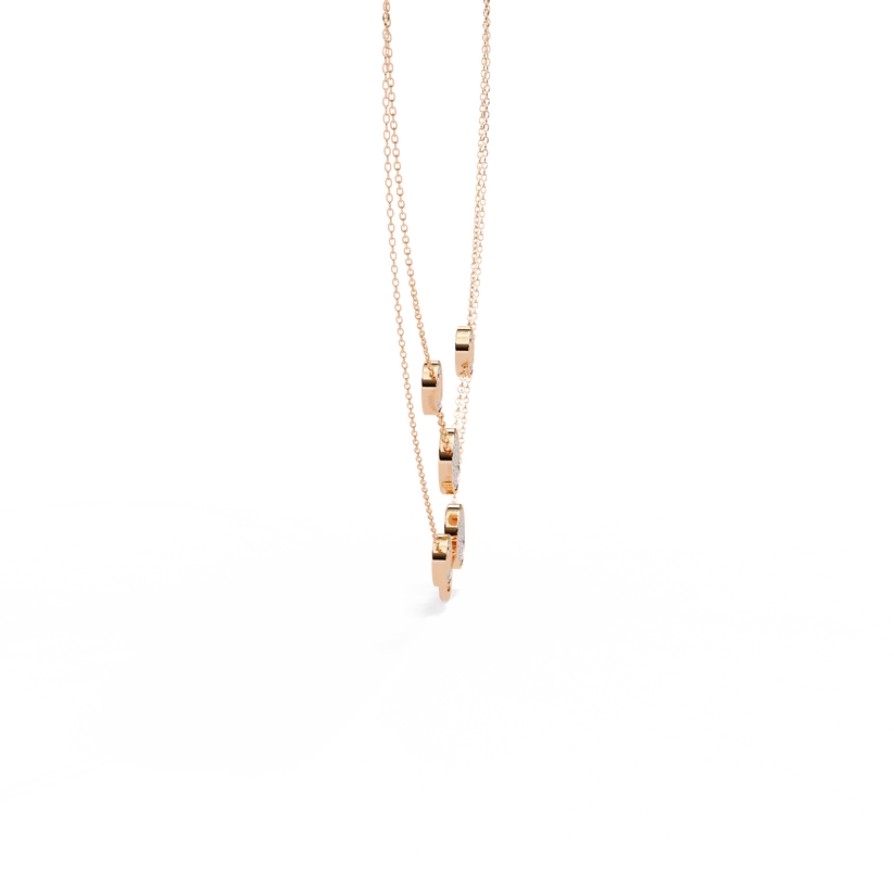 Celestia Double-Layer Crystal Circle Necklace