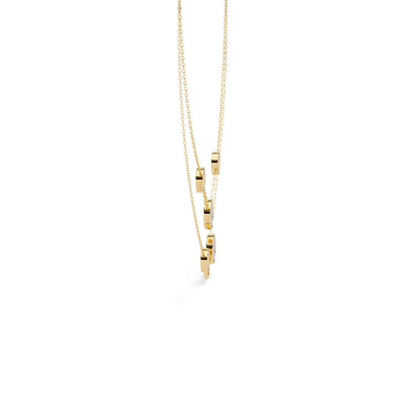 Celestia Double-Layer Crystal Circle Necklace