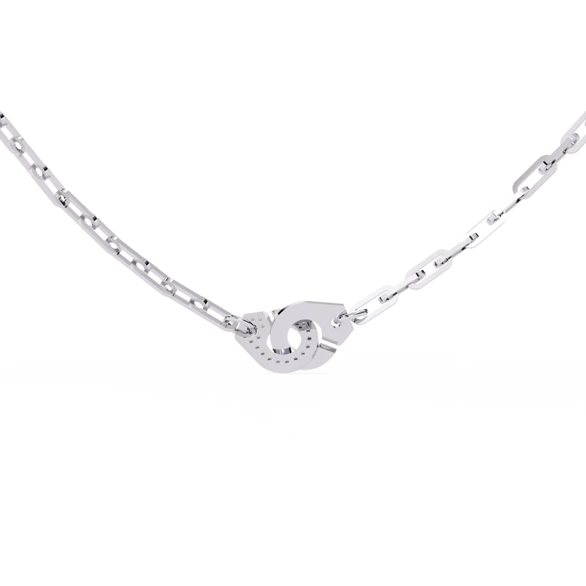 Celestial Diamond Link Clasp Necklace