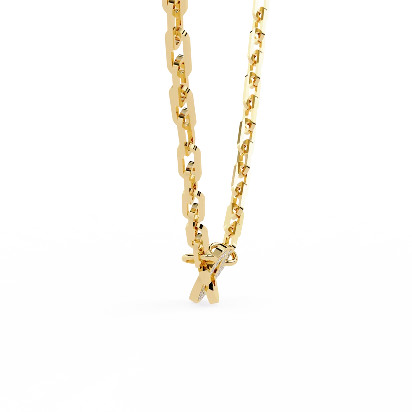Celestial Diamond Link Clasp Necklace
