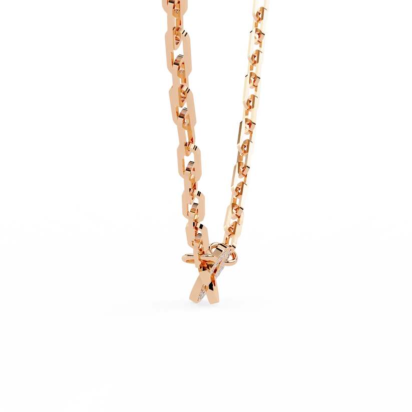 Celestial Diamond Link Clasp Necklace