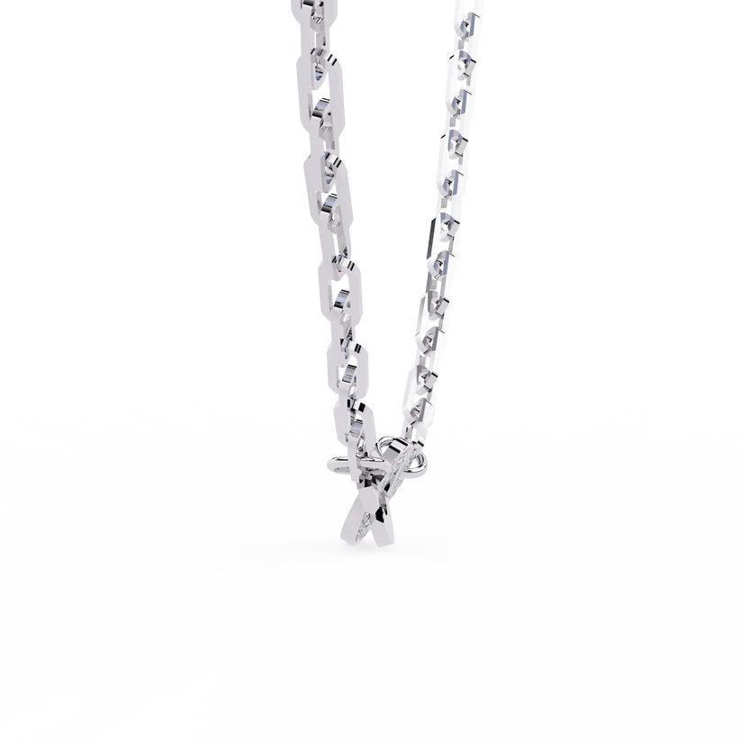 Celestial Diamond Link Clasp Necklace