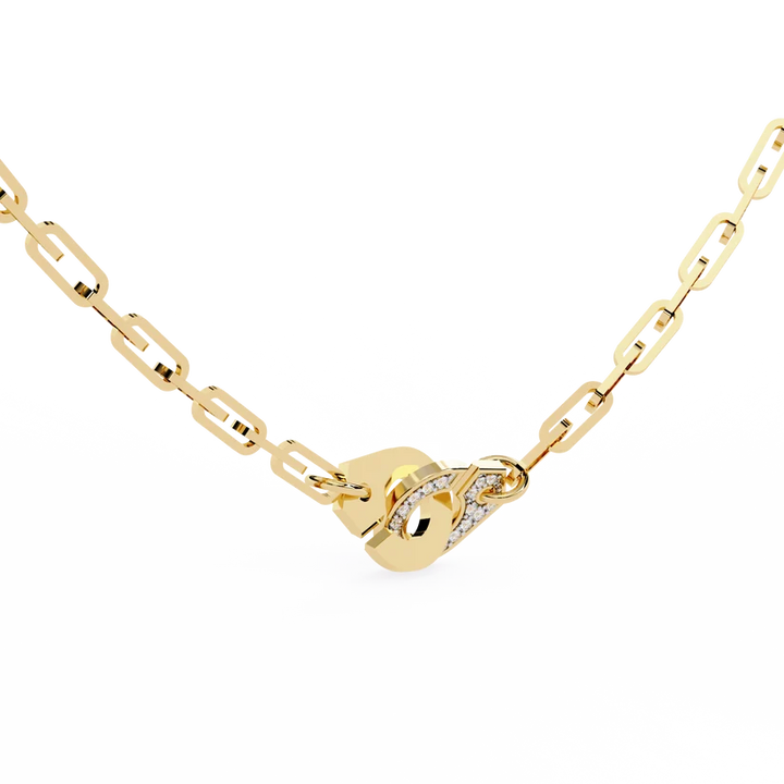 Celestial Diamond Link Clasp Necklace