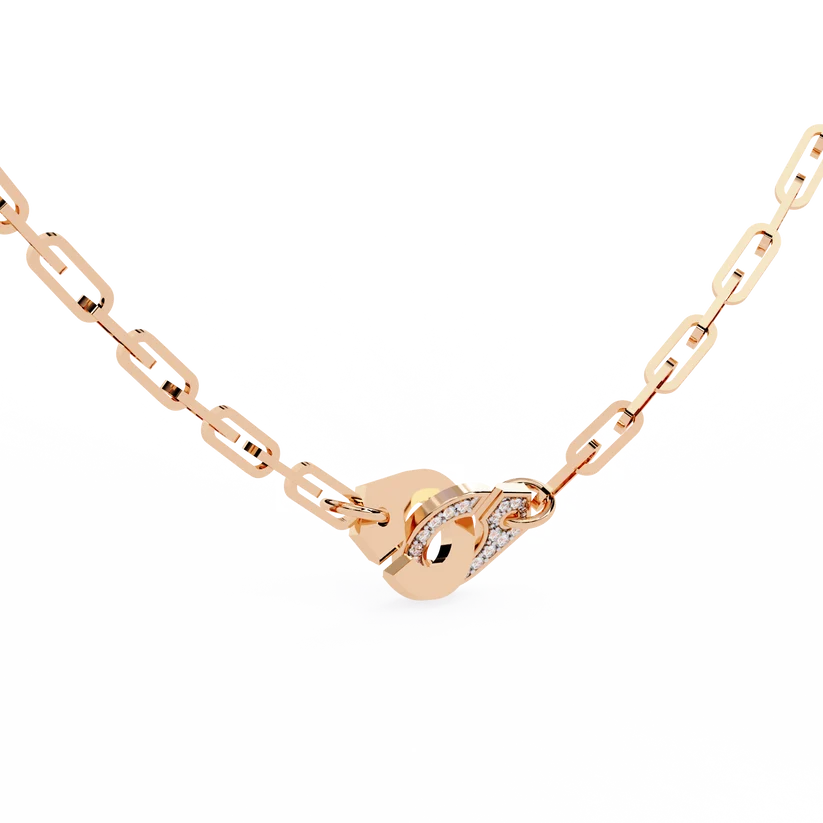 Celestial Diamond Link Clasp Necklace