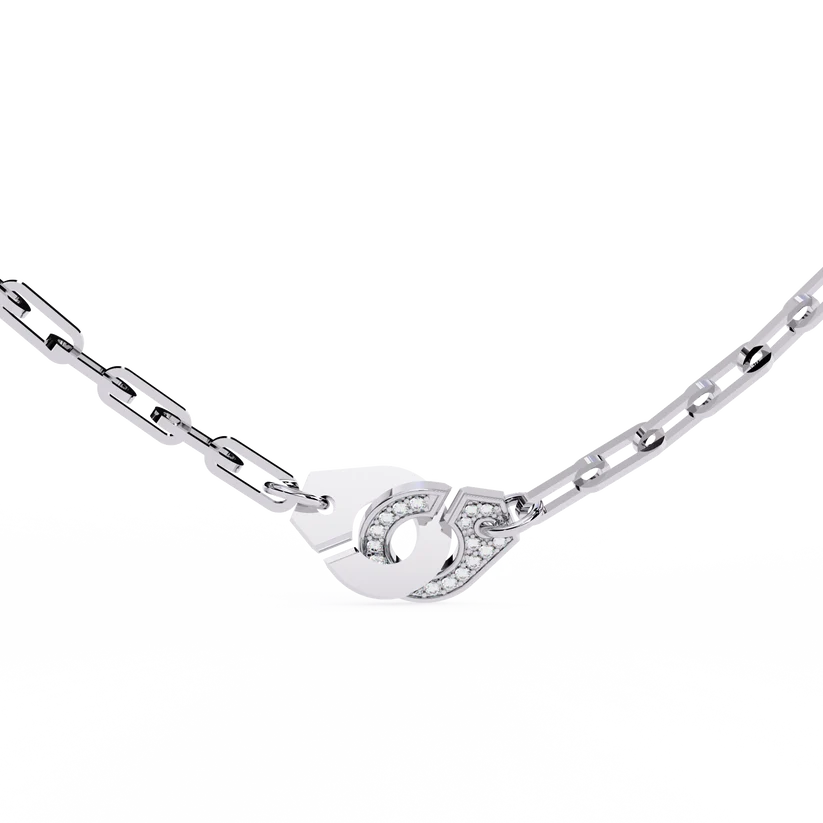 Celestial Diamond Link Clasp Necklace