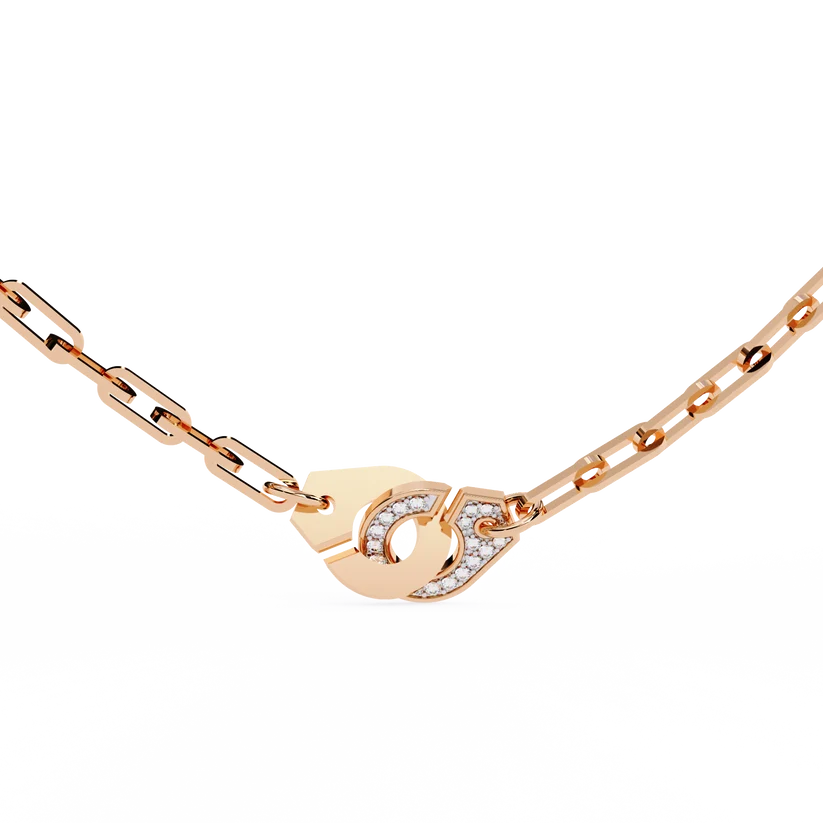 Celestial Diamond Link Clasp Necklace