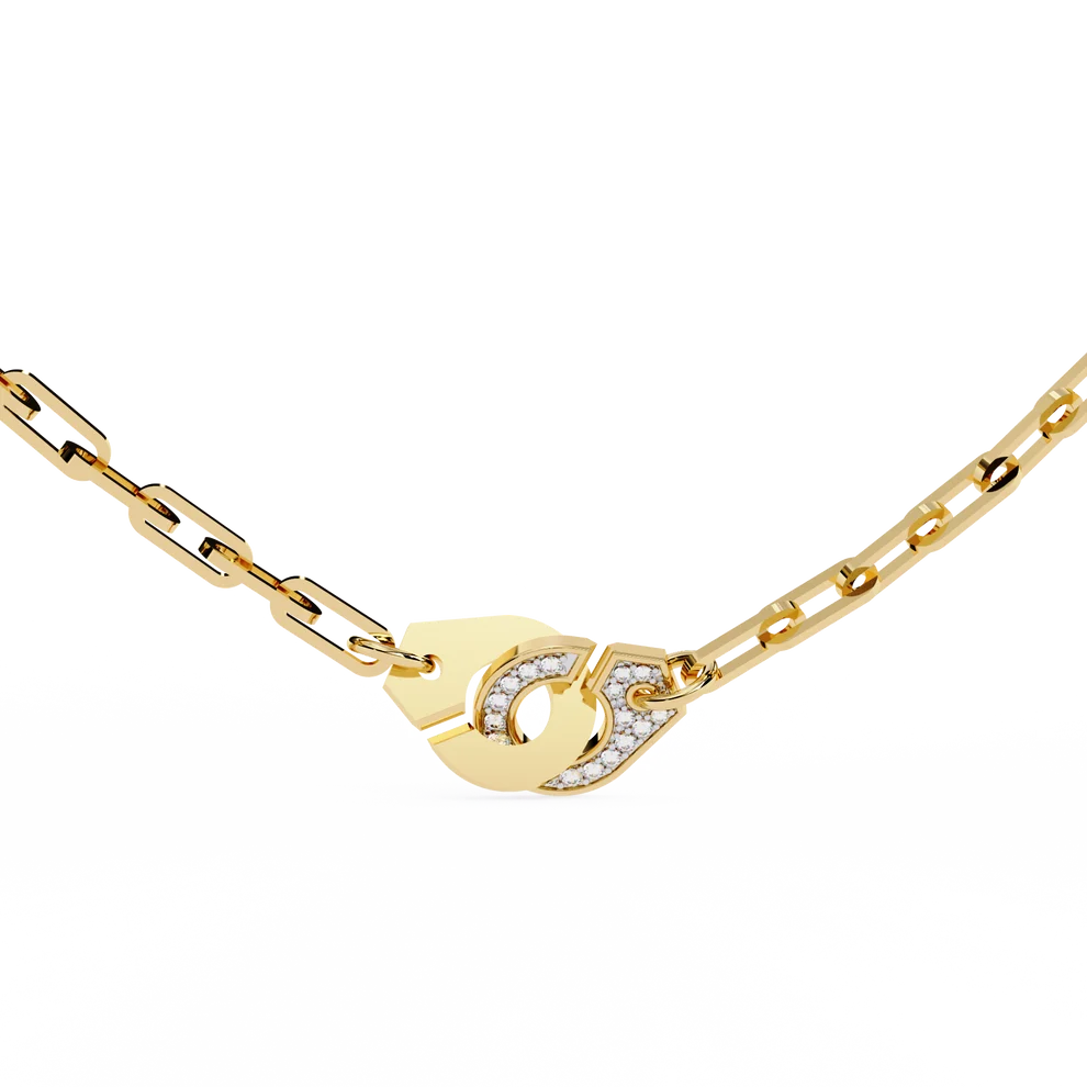 Celestial Diamond Link Clasp Necklace
