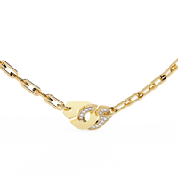 Celestial Diamond Link Clasp Necklace