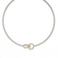 Diamond Buckle Tennis Necklace