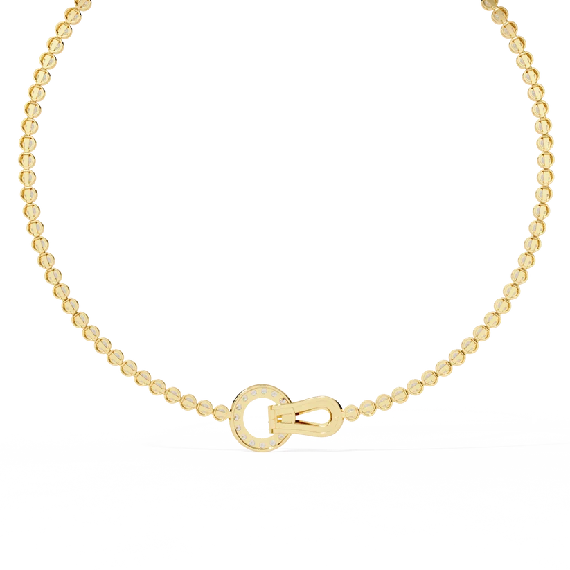 Diamond Buckle Tennis Necklace