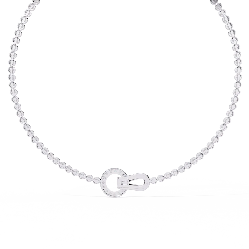 Diamond Buckle Tennis Necklace