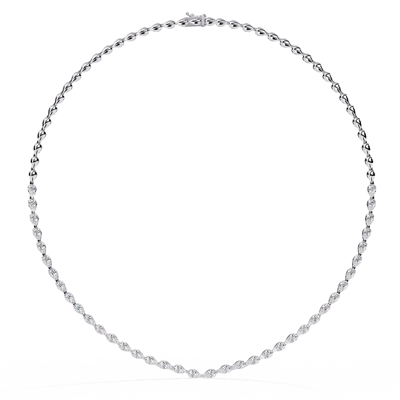 Celestial Graduated Diamond Station Necklace